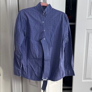 Women's Blue Van Teal 100% cotton Horse Show Shirt Hunter Jumper